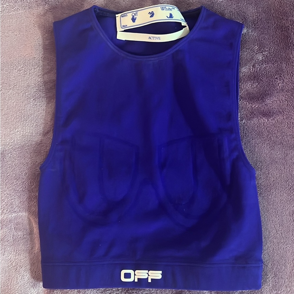 OFF-WHITE PURPLE CROPPED TOP💜